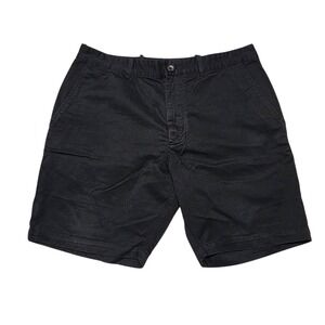 Saturdays New York City Chino Shorts Mens 34 Black Cotton Twill Casual